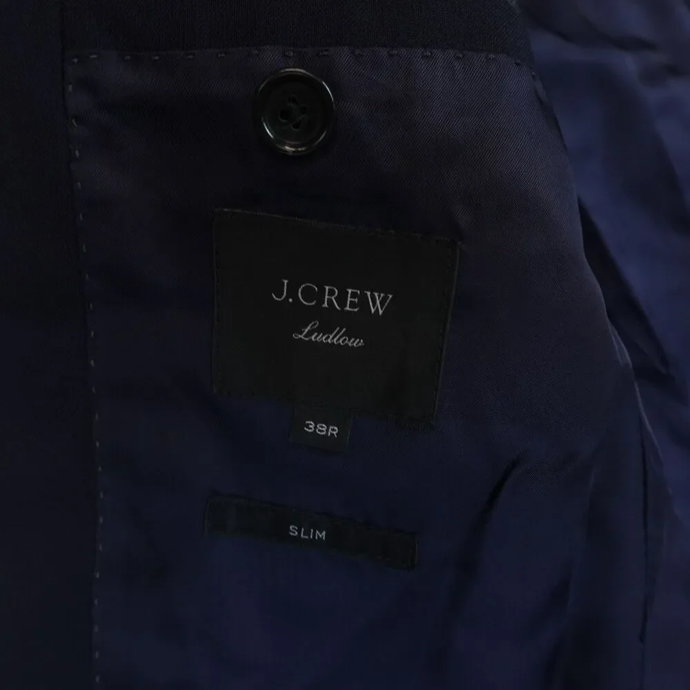 J Crew Ludlow Blazer 38R Slim Loro Piana Super 120s Merino Wool Navy Sport Coat